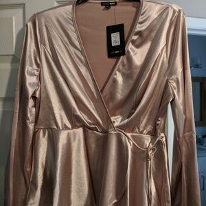 Gilded Rose Gold Wrap Blouse